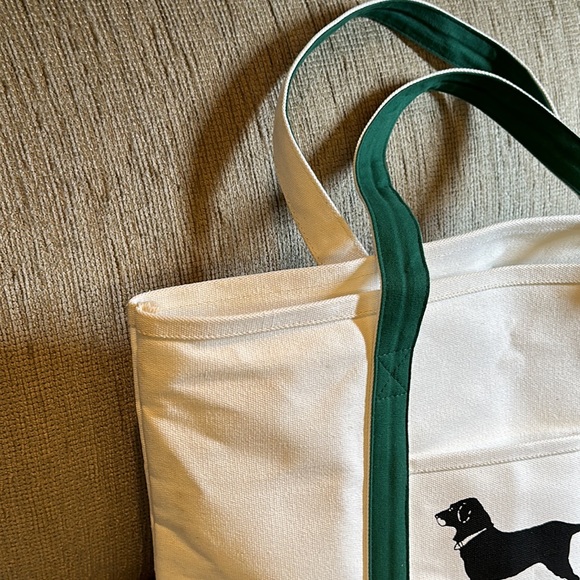 The Black Dog Bags The Black Dog Brand Canvas Tote Bag Preppy